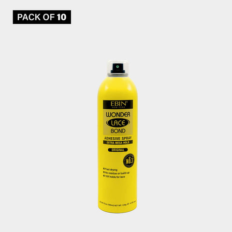 [10 Pack] Wonder Lace Bond Wig Adhesive Spray - Extra Mega Hold