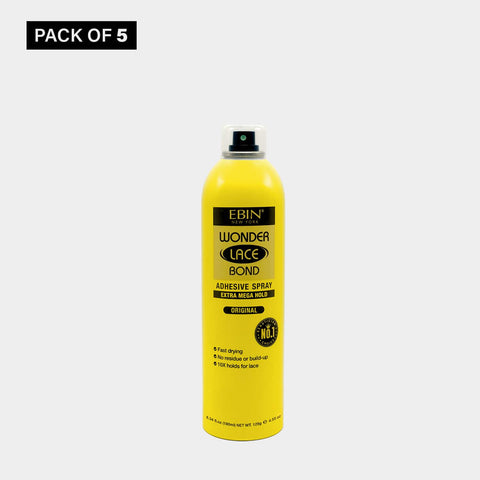 [5 Pack] Wonder Lace Bond Wig Adhesive Spray - Extra Mega Hold