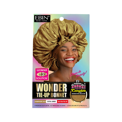 Wonder Wig Tie-Up Bonnet - Champagne Gold